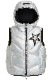 High Society  ٥ ǥ Quilted down vest with hood HS24S-7588 CARLA SILVER  90 silver