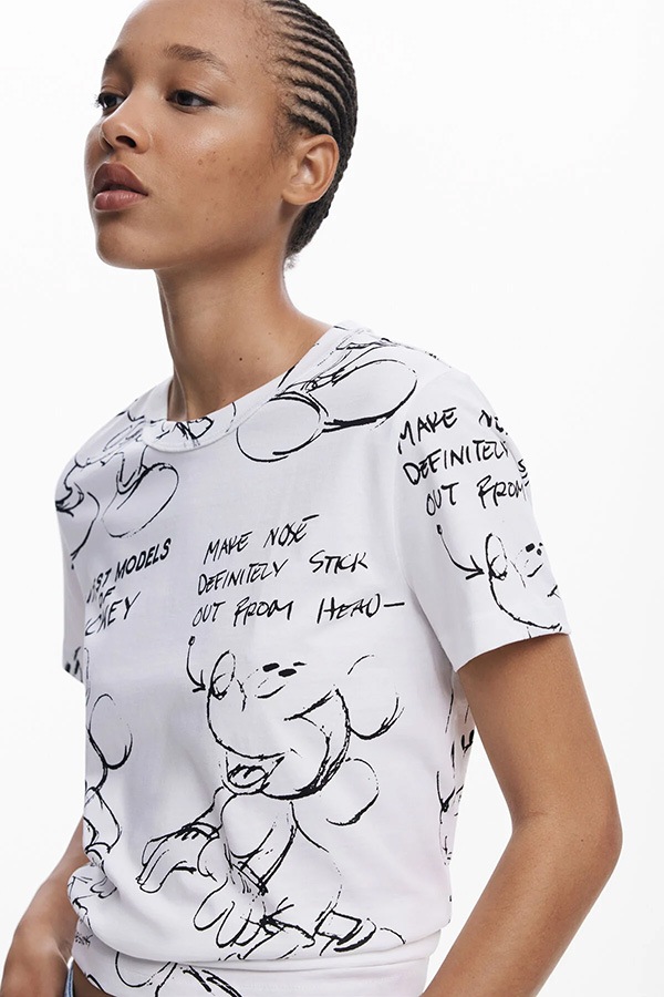��SALE 50%��DESIGUAL �ǥ������� ��ǥ����� ���åȥ��� 25WWTK03 TS_MICKEY SKETCH 1000