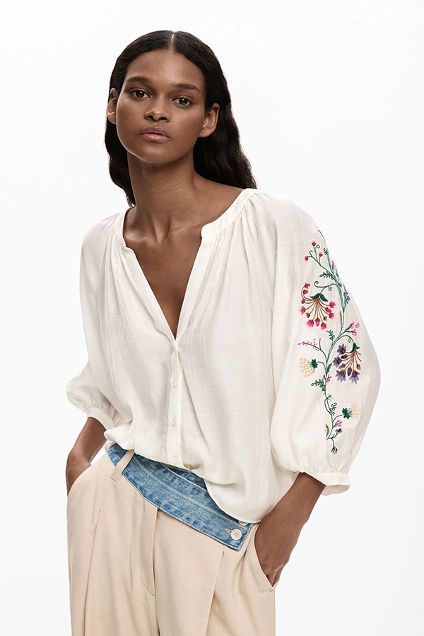 DESIGUAL �ǥ������� ��ǥ����� �֥饦�� 26SWBW13 BLUS_ROMAN 1000