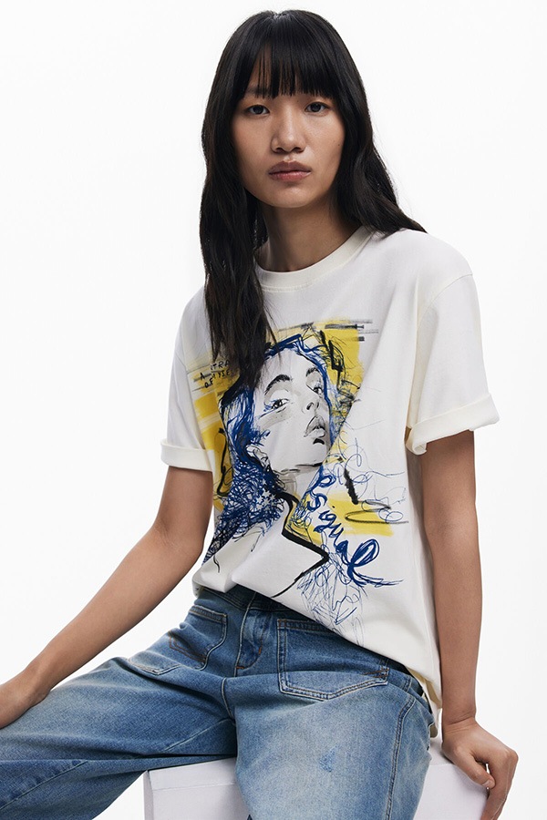 ��SALE 50%��DESIGUAL �ǥ������� ���åȥ��� ��ǥ����� 25WWTK05 TS_PORTRAIT 1000