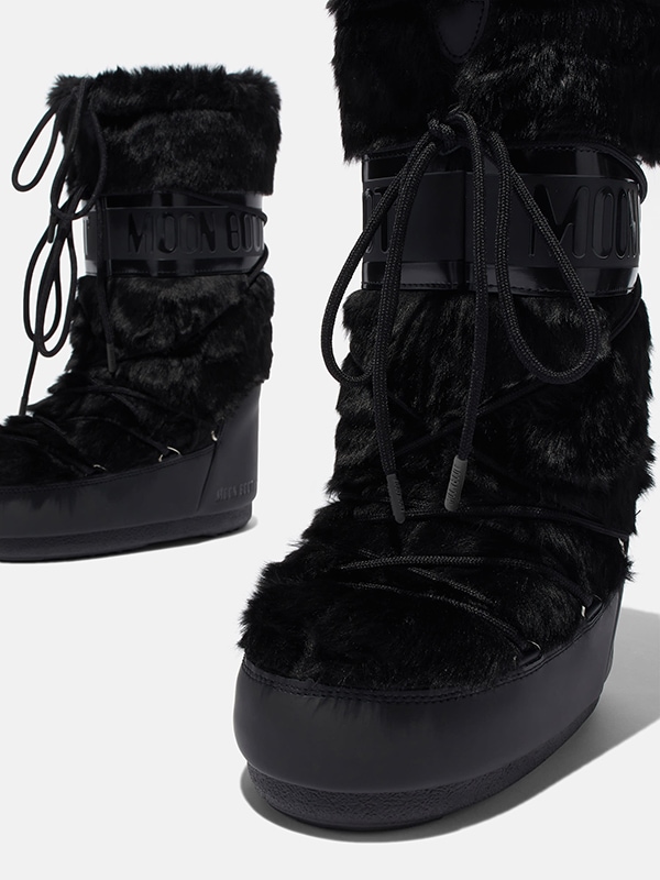 MOON BOOT �ࡼ��֡��� ���Ρ��֡��� 1408900 MB ICON FAUX FUR N001 BLACK