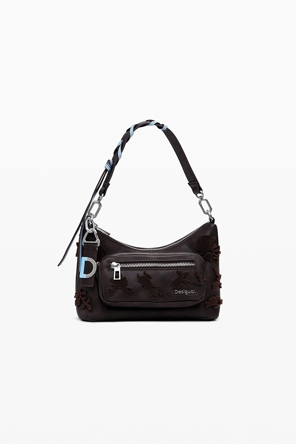 ��SALE 50%��DESIGUAL �ǥ������� ��ǥ����� �Хå� 25WAXPB9 BAG_STENCIL FLOWER MEDELLIN MINI CHOCO 6009