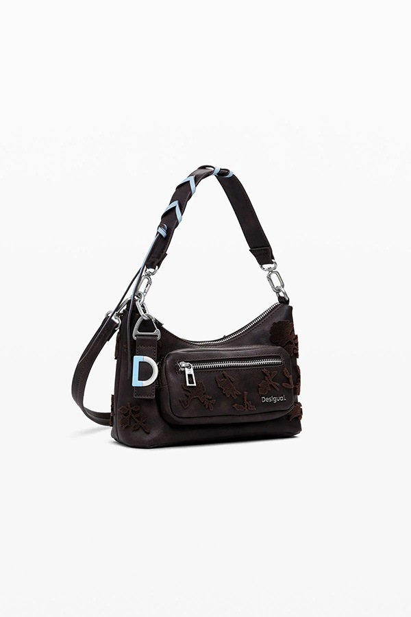 ��SALE 50%��DESIGUAL �ǥ������� ��ǥ����� �Хå� 25WAXPB9 BAG_STENCIL FLOWER MEDELLIN MINI CHOCO 6009