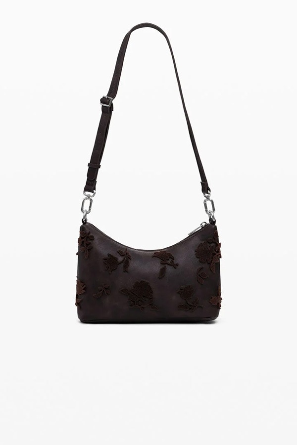 ��SALE 50%��DESIGUAL �ǥ������� ��ǥ����� �Хå� 25WAXPB9 BAG_STENCIL FLOWER MEDELLIN MINI CHOCO 6009