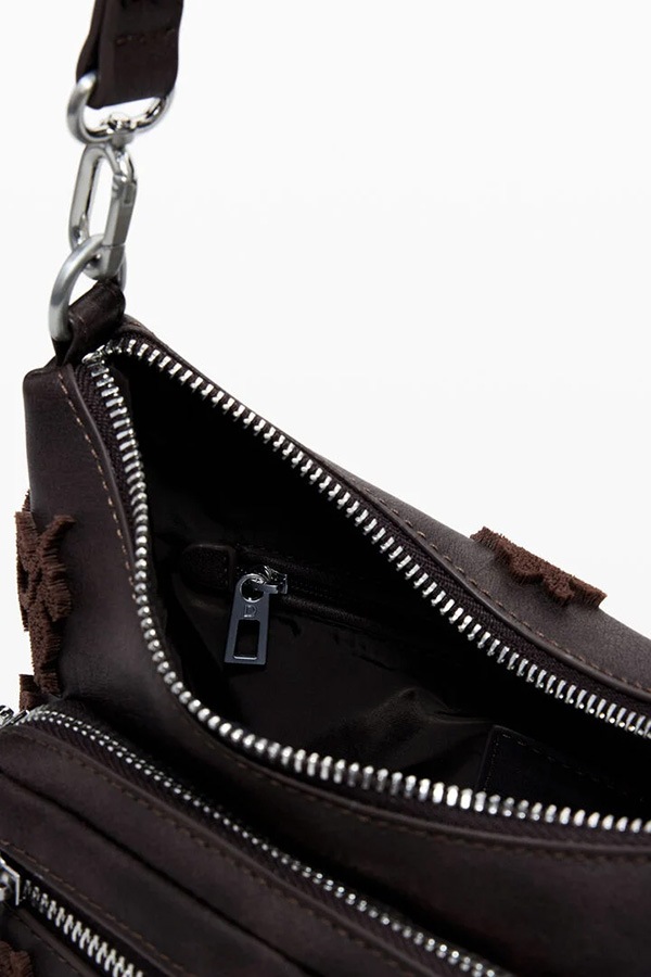 ��SALE 50%��DESIGUAL �ǥ������� ��ǥ����� �Хå� 25WAXPB9 BAG_STENCIL FLOWER MEDELLIN MINI CHOCO 6009