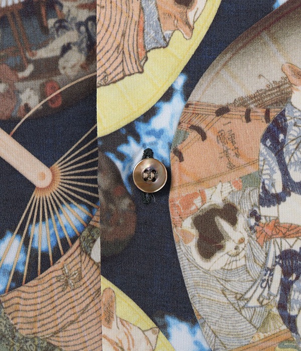 SUN SURF サンサーフ アロハシャツ SS39324 猫のすゞみ 128 NAVY