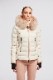 MONCLER GRENOBLE ��󥯥졼�� ����Ρ��֥� ��ǥ����� ���㥱�å�  098-1A00047-5399D LAMOURA HOODED SHEARLING SHORT DOWN JACKET 060 WHITE IVORY