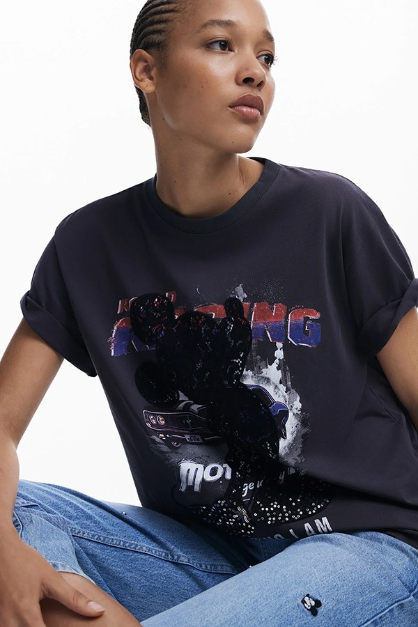 ��SALE 40%��DESIGUAL �ǥ������� ���åȥ��� ��ǥ����� 25WWTK56 TS_MICKEY LACE 2006