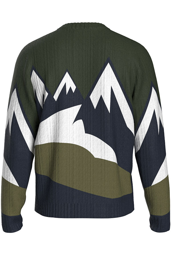 WE NORWEGIANS  Υ륦   Snow Mountain Sweater men 2312 Olive Green