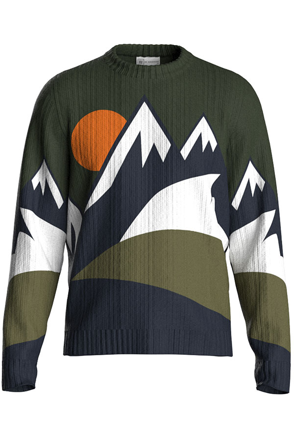 WE NORWEGIANS  Υ륦   Snow Mountain Sweater men 2312 Olive Green