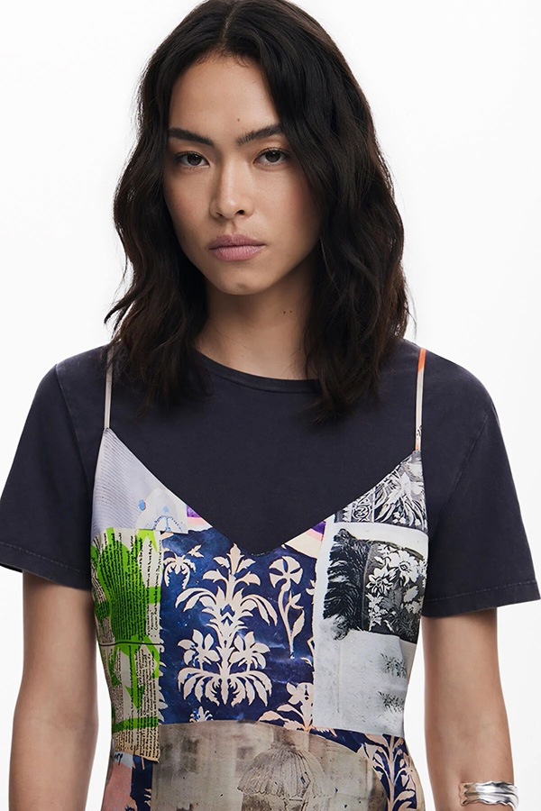 ��SALE 50%��DESIGUAL �ǥ������� ���ԡ��� ��ǥ����� 25WWVW17 VEST_COLLAGE 6015