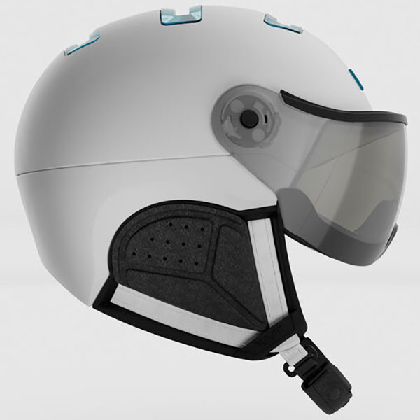 KASK  إå  CROME VISOR 24aw-SHE00060 473 White-Sky/Turquoise Mirror