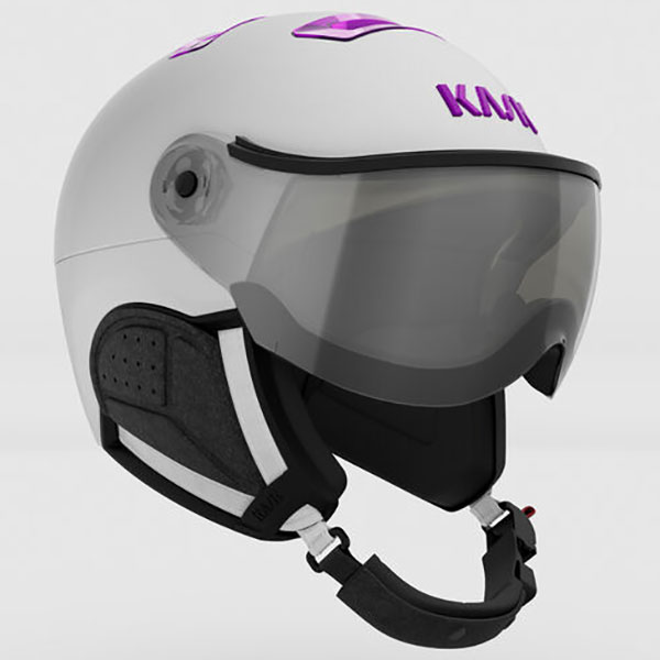 KASK  إå SHE00060 CHROME VISOR 263 White-Fuchsia/Fuchsia Mirror