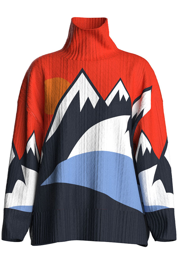 ��SALE 30%��WE NORWEGIANS ������ �Υ륦��������� ��ǥ����� �������� Snow Mountain Sweater women 2310 Flame