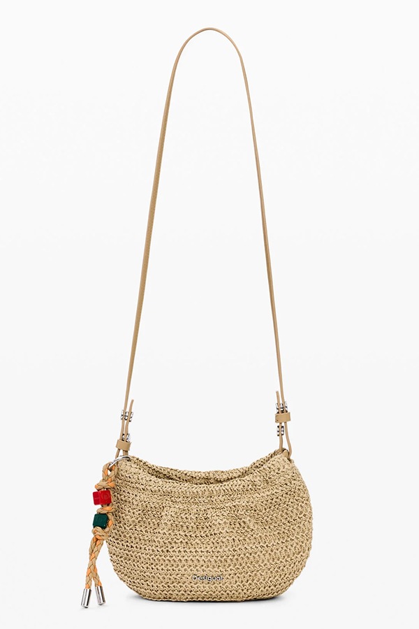 DESIGUAL �ǥ������� ��ǥ����� ���������Хå� ������ 26SAYO01 MONE_HALF LOGO RAFFIA WAVERLY PHONE 1014
