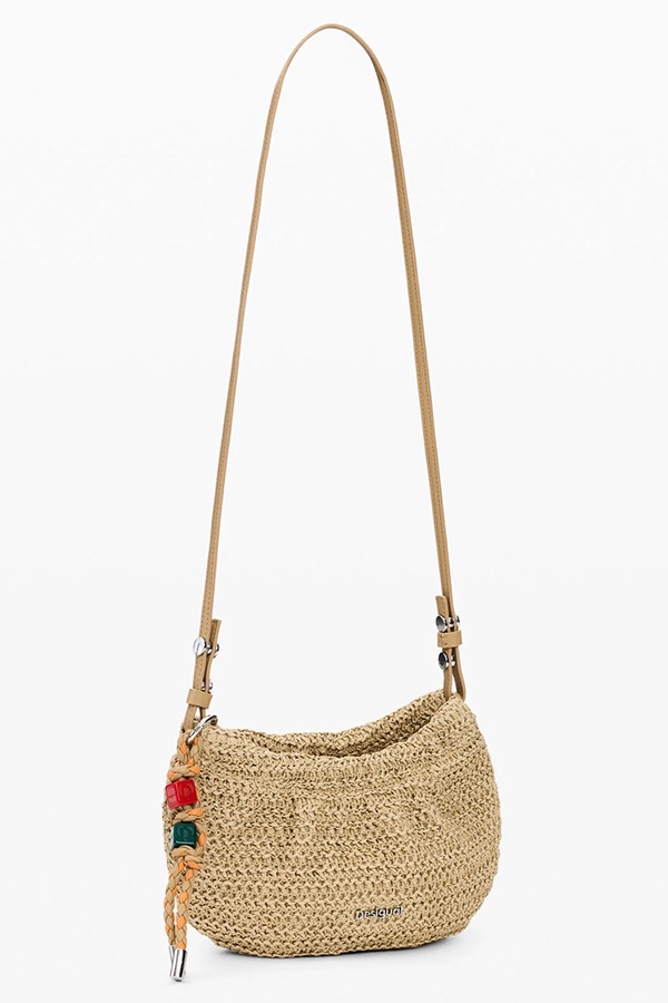 DESIGUAL �ǥ������� ��ǥ����� ���������Хå� ������ 26SAYO01 MONE_HALF LOGO RAFFIA WAVERLY PHONE 1014