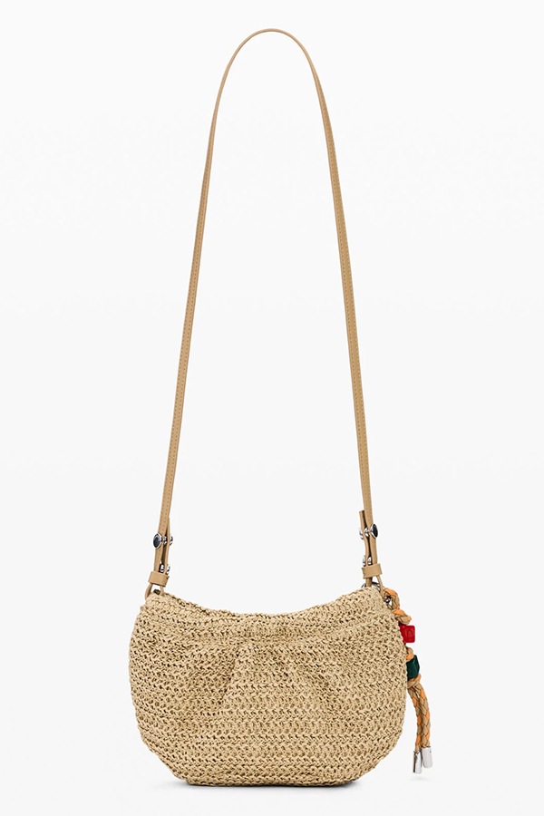 DESIGUAL �ǥ������� ��ǥ����� ���������Хå� ������ 26SAYO01 MONE_HALF LOGO RAFFIA WAVERLY PHONE 1014