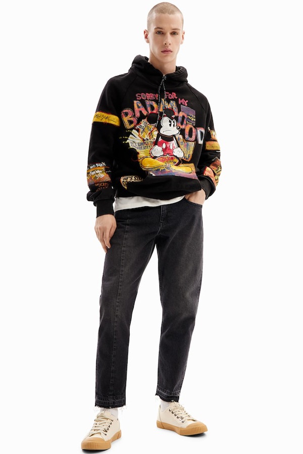 ��SALE 50%��DESIGUAL �ǥ������� ��� �ѡ����� 24SMSK15 SWET_MICKEY BAD MOOD 2000 NEGRO