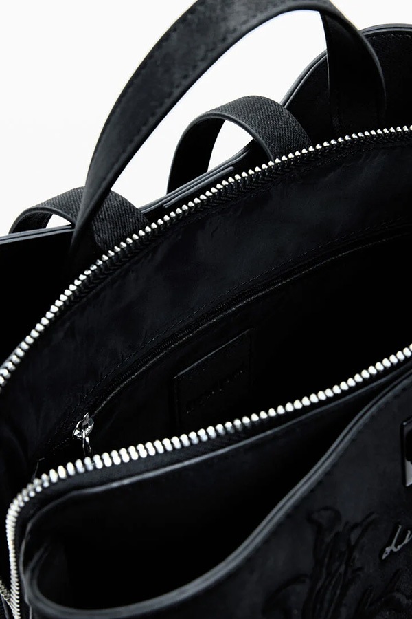 ��SALE 50%��DESIGUAL �ǥ������� �Хå��ѥå� ��ǥ����� 25WAKP06 BACK_ROMEO FLORAL TOTAL BLACK SUMY 2000