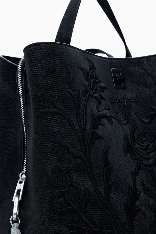 ��SALE 50%��DESIGUAL �ǥ������� �Хå��ѥå� ��ǥ����� 25WAKP06 BACK_ROMEO FLORAL TOTAL BLACK SUMY 2000