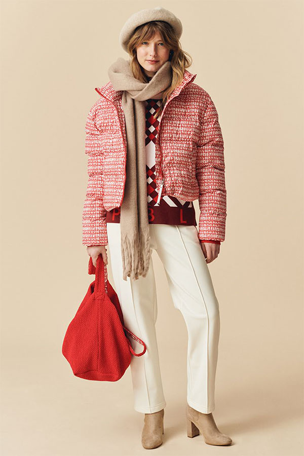 ��SALE 30%��POIVRE BRANC ���������㥱�å� ��ǥ����� W24-1203-WO 2412031T 3023  TWEED SCARLET