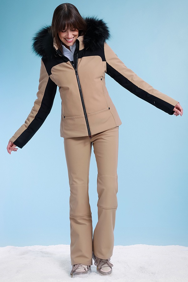 ��SALE 30%��POIVRE BRANC ���������㥱�å� ��ǥ����� Softshell Jacket 420123 W23-1100-WO 5247/almond brown/black