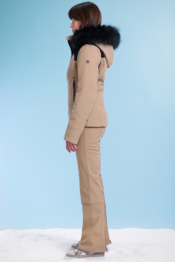 ��SALE 30%��POIVRE BRANC ���������㥱�å� ��ǥ����� Softshell Jacket 420123 W23-1100-WO 5247/almond brown/black