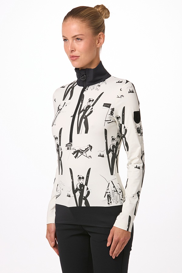 Toni Sailer �ȥˡ��������顼 ��ǥ����� ����������ʡ����㥱�å� 352307P WIEKA PRINT Women First Layer 201 bright white