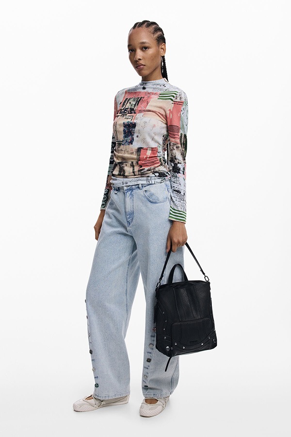 ��SALE 40%��DESIGUAL �ǥ������� �Хå��ѥå� ��ǥ����� 25WAKP24 BACK_EMBRO PATCH PRETORIA MINI BLACK 2000