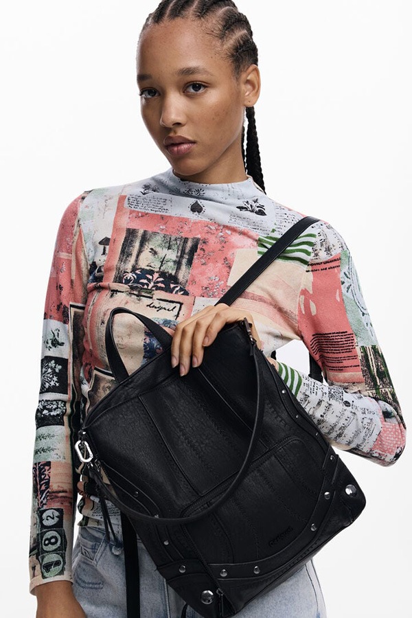 ��SALE 40%��DESIGUAL �ǥ������� �Хå��ѥå� ��ǥ����� 25WAKP24 BACK_EMBRO PATCH PRETORIA MINI BLACK 2000