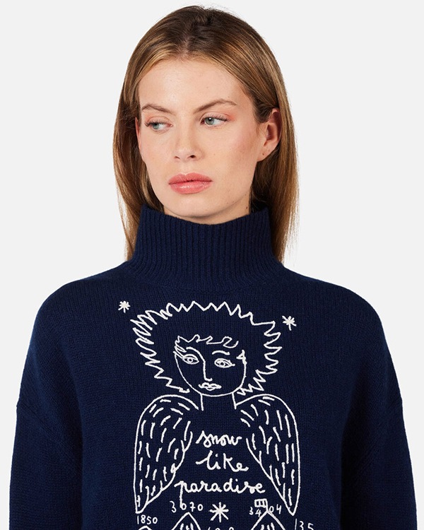 CASTELBAJAC ��ǥ����� ������ ����ʡ� �ץ륪���С� RLOWO04 W JCC SNOW ANGELS PULL 72T COSMIC BLUE