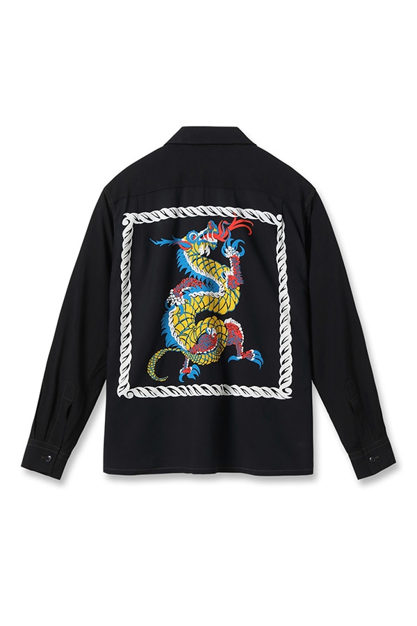 SUN SURF サンサーフ アロハシャツ メンズ SS29484 DRAGON 119 BLACK