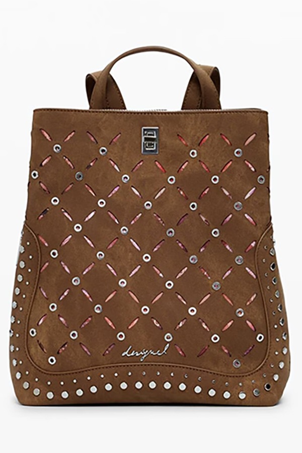��SALE 50%��DESIGUAL �ǥ������� ��ǥ����� �Хå��ѥå� 25WAKP31 BACK_YANKEE METAL PATCH SUMY MINI CAMEL 6011