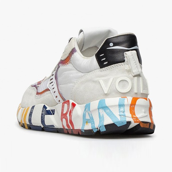 VOILE BLANCHE ˡ  2016610-03 CLUB01 SUEDE AND NYLON SNEAKERS 1N21 MULTICOLOURED