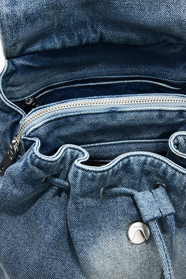 DESIGUAL �ǥ������� ��ǥ����� �Хå��ѥå� 26SAKD07 BACK_HALF LOGO DENIM LUENA MINI 5005
