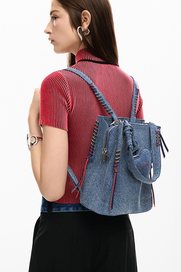 DESIGUAL �ǥ������� ��ǥ����� �Хå��ѥå� 26SAKD08 BACK_TORIO DENIM SUMY MINI SOFT 5005