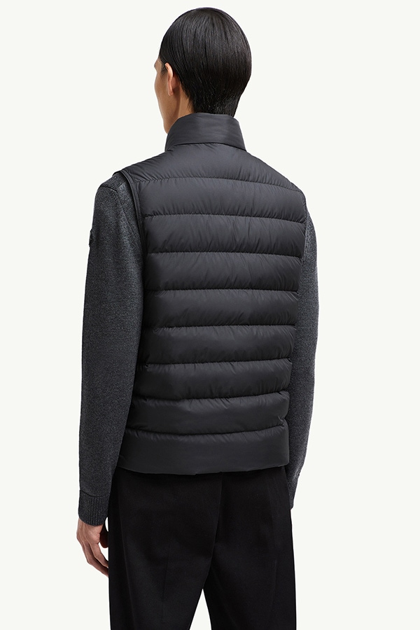 MONCLER ダウンベスト MONCLER (モンクレール) トリコロールトリミング フルジップ ダウン