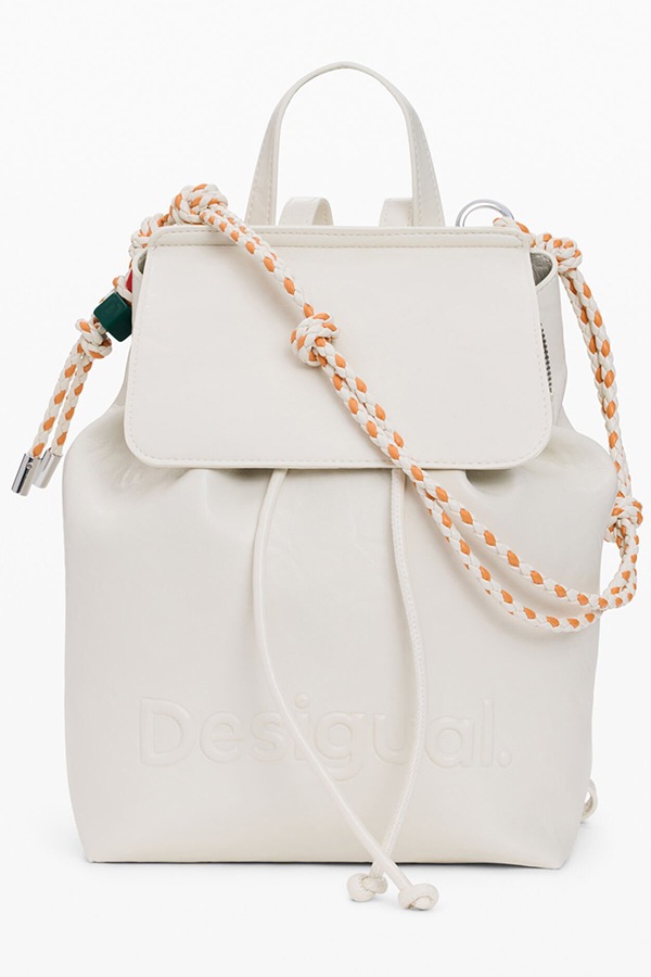 DESIGUAL �ǥ������� ��ǥ����� �Хå��ѥå� 26SAKP18 BACK_HALF LOGO LUENA MINI ECRU 1008