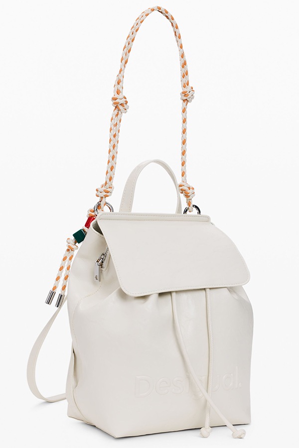 DESIGUAL �ǥ������� ��ǥ����� �Хå��ѥå� 26SAKP18 BACK_HALF LOGO LUENA MINI ECRU 1008