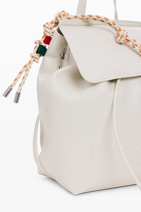 DESIGUAL �ǥ������� ��ǥ����� �Хå��ѥå� 26SAKP18 BACK_HALF LOGO LUENA MINI ECRU 1008