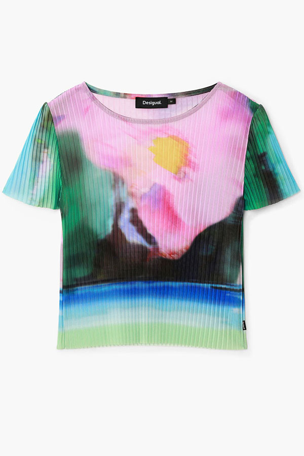 DESIGUAL デシグアル カットソー レディース 24WWTK95 TS_PLISA