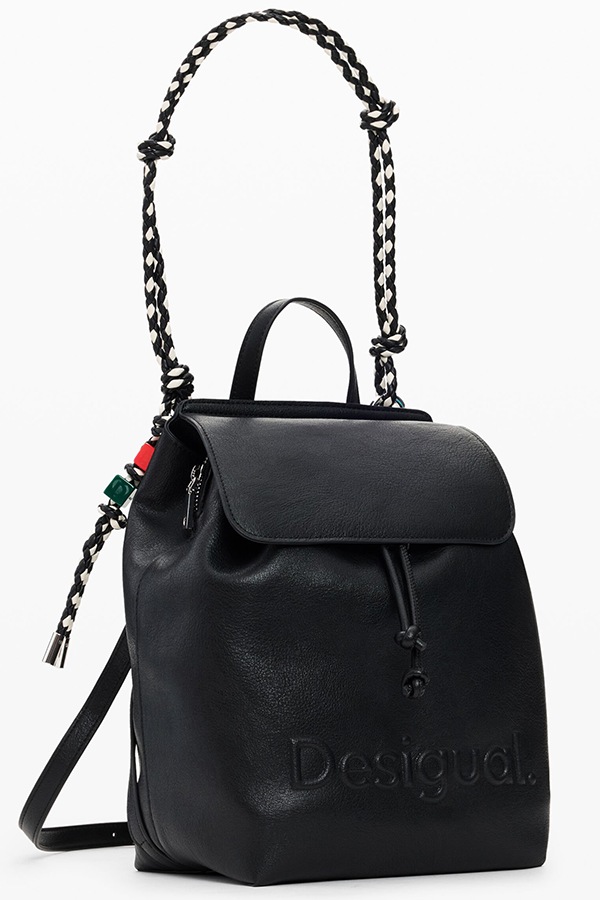 DESIGUAL �ǥ������� ��ǥ����� �Хå��ѥå� 26SAKP19 BACK_HALF LOGO LUENA MINI BLACK 2000
