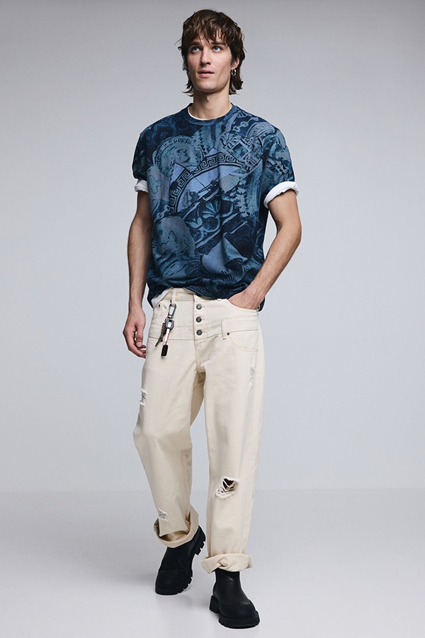 DESIGUAL �ǥ������� ��� ���åȥ��� 26SMTK04 TS_MOSAIC FULL PRINTED 5014