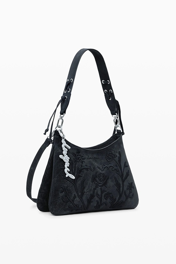 ��SALE 40%��DESIGUAL �ǥ������� �Хå� ��ǥ����� 25WAXP40 BAG_ROMEO_FLORAL TOTAL BLACK MANAOS 2.0 2000