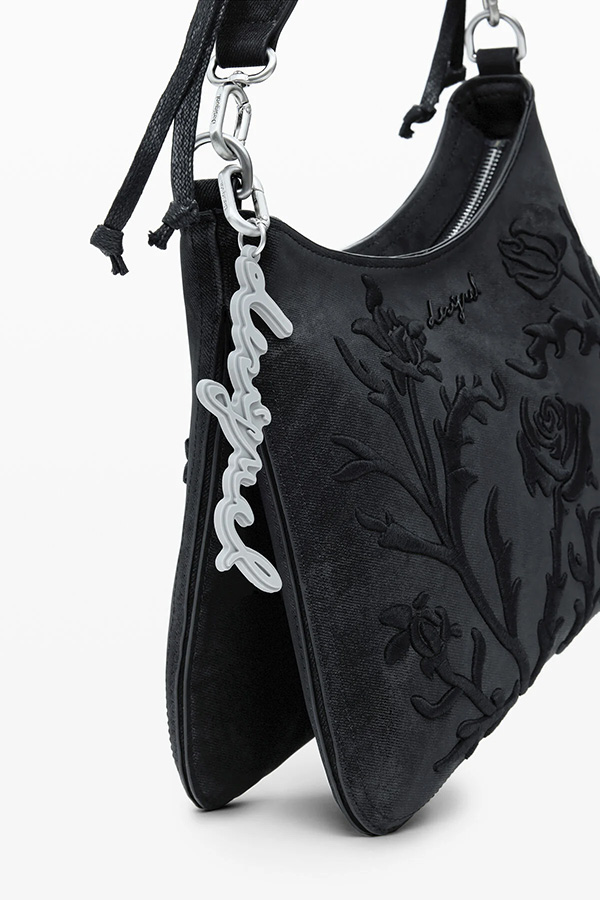 ��SALE 40%��DESIGUAL �ǥ������� �Хå� ��ǥ����� 25WAXP40 BAG_ROMEO_FLORAL TOTAL BLACK MANAOS 2.0 2000