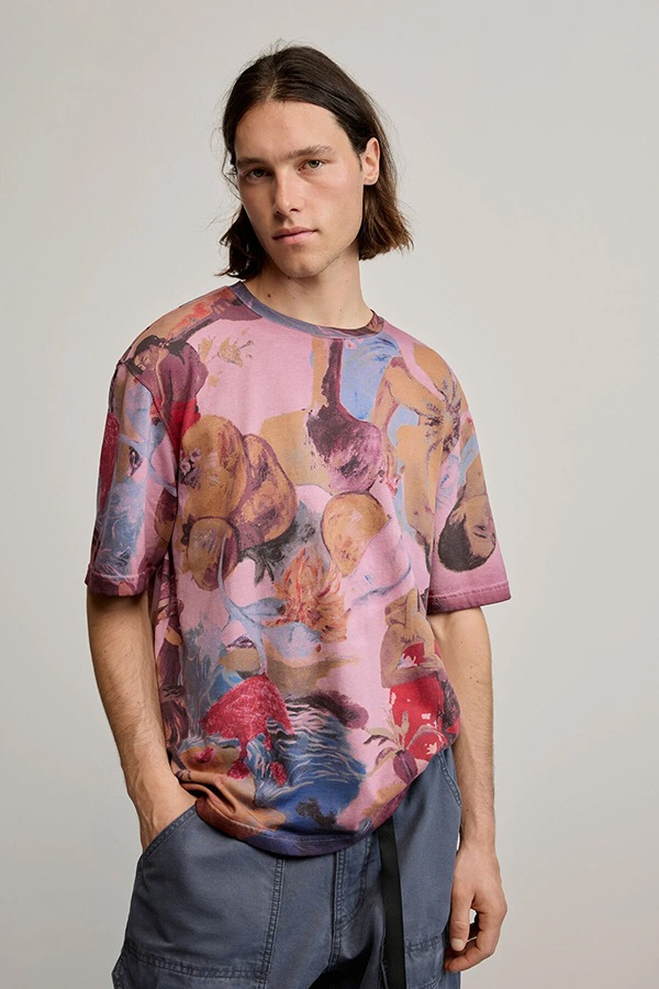 DESIGUAL �ǥ������� ��� ���åȥ��� 26SMTK12 TS_PINK PRINTED GAU 3005