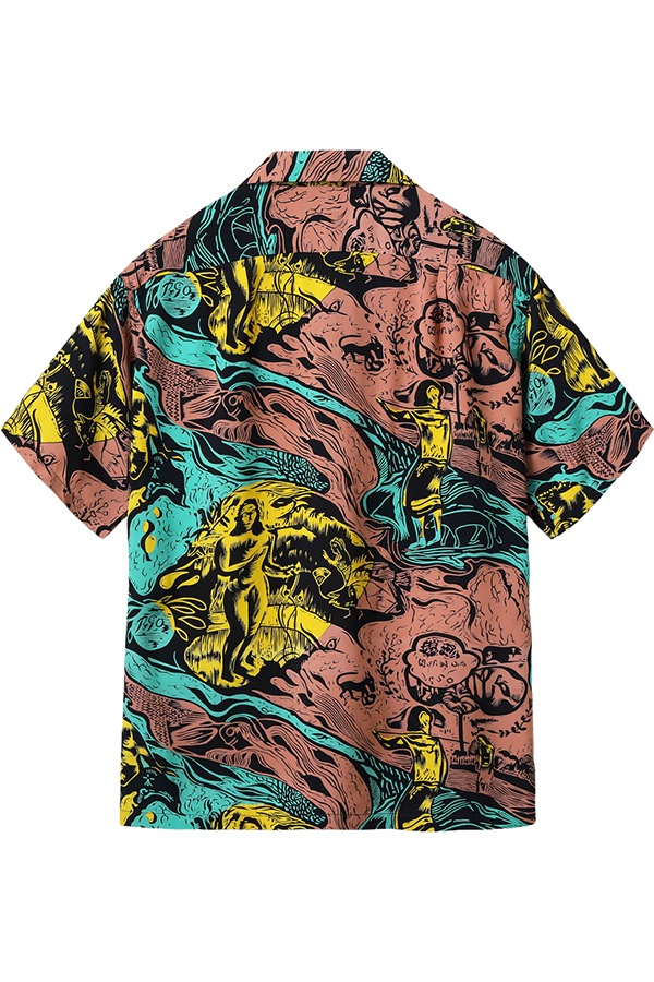 SUN SURF サンサーフ アロハシャツ SS29674 GAUGUIN WOODCUT MYSTIC