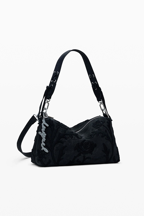 ��SALE 40%��DESIGUAL �ǥ������� �Хå� ��ǥ����� 25WAXP41 BAG_ROMEO_FLORAL TOTAL BLACK BERGAMO 2000
