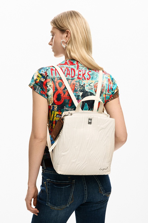 DESIGUAL �ǥ������� ��ǥ����� �Хå��ѥå� 26SAKP41 BACK_HELIUM SUMY MINI ECRU 1008