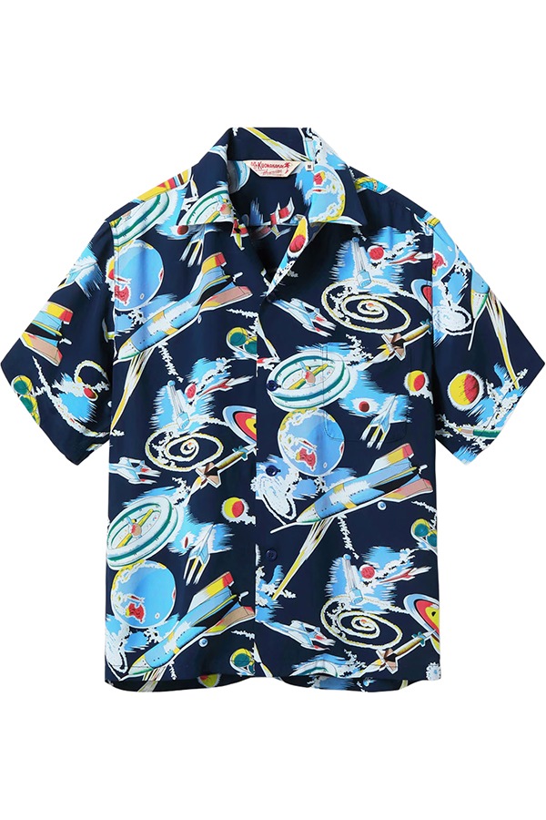 SUN SURF サンサーフ アロハシャツ SS39477 THE SPACE SHIP 128 NAVY